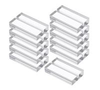 PATIKIL Lugar Tarjeta Soporte, 10uds 2 Pulgadas Acrílico Mesa Letrero Soporte Mesa Número Soportes Nombre Tarjeta Soportes para Foto Menú Exhibición Boda Ceremonia, Transparente