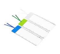 Patikil Lupa de marcapáginas con regla, 3 unidades, 3 aumentos, lente para personas con poca visión, lectura, libro, revista, periódico, 3 colores