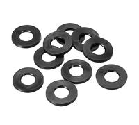PATIKIL M10 Arandela Plana de Goma, 10Pcs Arandela Plana de Plástico Redondo Juntas Toricas Sellado Espaciador para Tubería Manguera Sujetador Perno, 10x20x2mm (ID*OD*Gorsor), Negro
