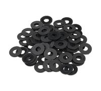 PATIKIL M10 Arandela Plana de Nylon, 100Pcs Arandela Plana de Plástico Redondo Juntas Toricas Sellado Espaciador para Tubería Manguera Sujetador Perno, 10x25x2mm (ID*OD*Gorsor), Negro