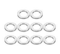 PATIKIL M10 Espaciadores de Aluminio, 10pcs Separador Redondo de Metal Espaciadores Metálicos de Aleación de Aluminio para 3/8" M10 Tornillo Pernos, 10.2x16x2mm (ID*OD*Esp.)