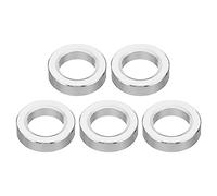 PATIKIL M10 Espaciadores de Aluminio, 5pcs Separador Redondo de Metal Espaciadores Metálicos de Aleación de Aluminio para 3/8" M10 Tornillo Pernos, 10.2x16x4mm (ID*OD*Esp.)