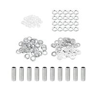 PATIKIL M10 Rosca 1.18" Lámpara Tubo Kit con Fijación Tuercas Arandelas, Sujetadores Surtido Herraje para Candelabro Techo Luz Bricolaje, Galvanizado