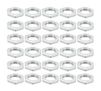 PATIKIL M10x1.0 Acero Hexagonales Tuercas, 60 Paquete Métrica Rosca Galvanizado Acabado Herraje Tuercas Tornillo Perno Sujetadores para Lámparas Maquinaria Reparación 2mm Altura