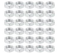 PATIKIL M10x1.0 Acero Hexagonales Tuercas, 60 Paquete Métrica Rosca Galvanizado Acabado Herraje Tuercas Tornillo Perno Sujetadores para Lámparas Maquinaria Reparación 5mm Altura