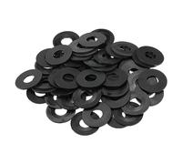 PATIKIL M12 Arandela Plana de Nylon, 100Pcs Arandela Plana de Plástico Redondo Juntas Toricas Sellado Espaciador para Tubería Manguera Sujetador Perno, 12x30x1.5mm (ID*OD*Gorsor), Negro