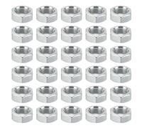 PATIKIL M12x1.0 Acero Hexagonales Tuercas, 50 Paquete Métrica Rosca Galvanizado Acabado Herraje Tuercas Tornillo Perno Sujetadores para Lámparas Maquinaria Reparación 7mm Altura
