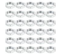 PATIKIL M12x1.0 Acero Hexagonales Tuercas, 50 Paquete Métrica Rosca Galvanizado Acabado Herraje Tuercas Tornillo Perno Sujetadores para Lámparas Maquinaria Reparación 5mm Altura