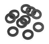 PATIKIL M14 Arandela Plana de Goma, 10Pcs Arandela Plana de Plástico Redondo Juntas Toricas Sellado Espaciador para Tubería Manguera Sujetador Perno, 24 x 14 x 3mm(ID*OD*Gorsor), Negro
