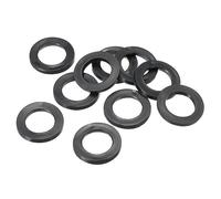 PATIKIL M15 Arandela Plana de Goma, 10Pcs Arandela Plana de Plástico Redondo Juntas Toricas Sellado Espaciador para Tubería Manguera Sujetador Perno, 15x23x2.5mm (ID*OD*Gorsor), Negro