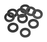 PATIKIL M16 Arandela Plana de Goma, 10Pcs Arandela Plana de Plástico Redondo Juntas Toricas Sellado Espaciador para Tubería Manguera Sujetador Perno, 27 x 16 x 3mm(ID*OD*Gorsor), Negro