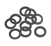 PATIKIL M16 Arandela Plana de Goma, 10Pcs Arandela Plana de Plástico Redondo Juntas Toricas Sellado Espaciador para Tubería Manguera Sujetador Perno, 24 x 16 x 2mm(ID*OD*Gorsor), Negro