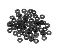 PATIKIL M2 Arandela Plana de Nylon, 150Pcs Arandela Plana de Plástico Redondo Juntas Toricas Sellado Espaciador para Tubería Manguera Sujetador Perno, 2x5x1mm (ID*OD*Gorsor), Negro