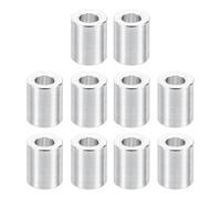 PATIKIL M2 Separadores de Aluminio, 10pcs Espaciador Redondo de Metal Espaciadores Metálicos de Aleación de Aluminio para M2 Tornillo Pernos, 5x2.1x4mm (L*ID*OD)