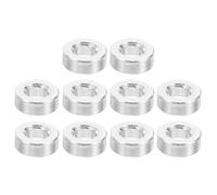 PATIKIL M2 Separadores de Aluminio, 10pcs Espaciador Redondo de Metal Espaciadores Metálicos de Aleación de Aluminio para M2 Tornillo Pernos, 1.5x2.1x4mm (L*ID*OD)