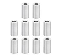 PATIKIL M2 Separadores de Aluminio, 10pcs Espaciador Redondo de Metal Espaciadores Metálicos de Aleación de Aluminio para M2 Tornillo Pernos, 8x2.1x4mm (L*ID*OD)