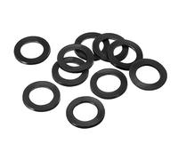PATIKIL M20 Arandela Plana de Goma, 10Pcs Arandela Plana de Plástico Redondo Juntas Toricas Sellado Espaciador para Tubería Manguera Sujetador Perno, 20x30x2.5mm (ID*OD*Gorsor), Negro