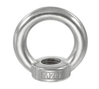 PATIKIL M20 Tuerca de Anillo, 1pcs Tuerca de Ojo de Elevación de 304 Inoxidable Acero Ojales de Elevación Anillo Levantamiento Hembra Rosca Tuercas Sujetador Hombro Métrico para Marino