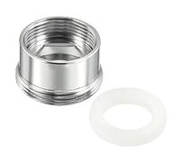 PATIKIL M22*1.0 Macho a M18*1.0 Hembra Rosca Grifo Adaptador, Cromado Aireador Conector Montaje para Jardín Manguera Agua Filtro, Plateado