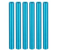 PATIKIL M3*0.5 Espaciador con Hembra Rosca, 6pcs Separador Metálico de Aluminio Roscado Columna Pernos Redondos Hembra para Coche RC Drones Pila Placa Base, 50x3x5mm(ID*OD), Azul