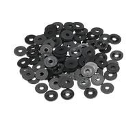 PATIKIL M3 Arandela Plana de Nylon, 100Pcs Arandela Plana de Plástico Redondo Juntas Toricas Sellado Espaciador para Tubería Manguera Sujetador Perno, 3x10x1mm (ID*OD*Gorsor), Negro