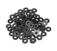 PATIKIL M3 Arandela Plana de Nylon, 150Pcs Arandela Plana de Plástico Redondo Juntas Toricas Sellado Espaciador para Tubería Manguera Sujetador Perno, 3x8x1mm (ID*OD*Gorsor), Negro