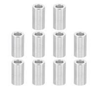 PATIKIL M3 Separadores de Aluminio, 10pcs Espaciador Redondo de Metal Espaciadores Metálicos de Aleación de Aluminio para M3 Tornillo Pernos, 12x3.1x5mm (L*ID*OD)