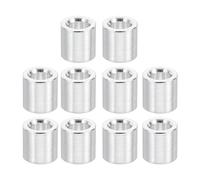 PATIKIL M3 Separadores de Aluminio, 10pcs Espaciador Redondo de Metal Espaciadores Metálicos de Aleación de Aluminio para M3 Tornillo Pernos, 5x3.1x5mm (L*ID*OD)
