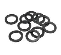 PATIKIL M32 Arandela Plana de Goma, 10Pcs Arandela Plana de Plástico Redondo Juntas Toricas Sellado Espaciador para Tubería Manguera Sujetador Perno, 46 x 32 x 4mm(ID*OD*Gorsor), Negro
