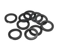 PATIKIL M32 Arandela Plana de Goma, 10Pcs Arandela Plana de Plástico Redondo Juntas Toricas Sellado Espaciador para Tubería Manguera Sujetador Perno, 32x45x4mm (ID*OD*Gorsor), Negro