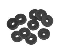 PATIKIL M4 Arandela Plana de Goma, 10Pcs Arandela Plana de Plástico Redondo Juntas Toricas Sellado Espaciador para Tubería Manguera Sujetador Perno, 13.8 x 4 x 3mm(ID*OD*Gorsor), Negro