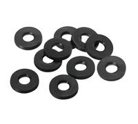 PATIKIL M4 Arandela Plana de Goma, 40Pcs Arandela Plana de Plástico Redondo Juntas Toricas Sellado Espaciador para Tubería Manguera Sujetador Perno, 4x9x1.2mm (ID*OD*Gorsor), Negro