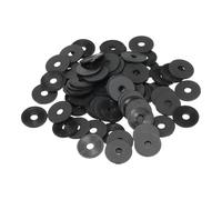PATIKIL M4 Arandela Plana de Nylon, 100Pcs Arandela Plana de Plástico Redondo Juntas Toricas Sellado Espaciador para Tubería Manguera Sujetador Perno, 4x15x1mm (ID*OD*Gorsor), Negro
