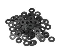 PATIKIL M4 Arandela Plana de Nylon, 150Pcs Arandela Plana de Plástico Redondo Juntas Toricas Sellado Espaciador para Tubería Manguera Sujetador Perno, 4x10x1mm (ID*OD*Gorsor), Negro