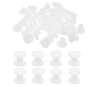 PATIKIL M5.5 x 6mm Tornillos de Libro de Plástico, 20 Sets Tornillo de Chicago de Encuadernación con Cabeza Ranurada Remache Poste de Unión para Álbum Acrílico Exhibición Soporte, Blanco