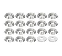 PATIKIL M5 Arandela Avellanada de Acabado 20 Piezas 14mm Diámetro y 3mm Altura Arandela de Copa de Acero Inoxidable Sólido 304 con Acabado CNC para Construcción Industrial