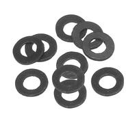 PATIKIL M5 Arandela Plana de Goma, 10Pcs Arandela Plana de Plástico Redondo Juntas Toricas Sellado Espaciador para Tubería Manguera Sujetador Perno, 12 x 5 x 2mm(ID*OD*Gorsor), Negro
