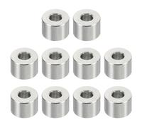 PATIKIL M5 Separadores de Acero Inoxidable, 10pcs Espaciador Redondo de Metal Espaciadores Metálicos de Acero Inoxidable para M5 Tornillo Pernos, 8x5.2x12mm (L*ID*OD)