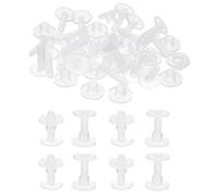 PATIKIL M5 x 20mm Tornillos de Encuadernación de Plástico, 20 Sets Tornillo de Chicago Remache con Cabeza Ranurada Poste de Unión para Álbum Acrílico Exhibición Soporte Libro, Transparente