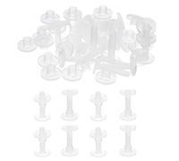 PATIKIL M5 x 25mm Tornillos de Encuadernación de Plástico, 20 Sets Tornillo de Chicago Remache con Cabeza Ranurada Poste de Unión para Álbum Acrílico Exhibición Soporte Libro, Transparente