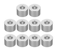 PATIKIL M6 Espaciadores de Aluminio, 10pcs Separador Redondo de Metal Espaciadores Metálicos de Aleación de Aluminio para 1/4" o M6 Tornillo Pernos, 6.2x15x10mm (ID*OD*Esp.)