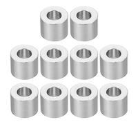 PATIKIL M6 Espaciadores de Aluminio, 10pcs Separador Redondo de Metal Espaciadores Metálicos de Aleación de Aluminio para 1/4" o M6 Tornillo Pernos, 6.2x12x10mm (ID*OD*Esp.)