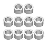 PATIKIL M6 Espaciadores de Aluminio, 10pcs Separador Redondo de Metal Espaciadores Metálicos de Aleación de Aluminio para 1/4" o M6 Tornillo Pernos, 6.2x10x6mm (ID*OD*Esp.)