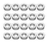 PATIKIL M6 Espaciadores de Aluminio, 20pcs Separador Redondo de Metal Espaciadores Metálicos de Aleación de Aluminio para 1/4" o M6 Tornillo Pernos, 6.2x10x4mm (ID*OD*Esp.)