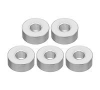 PATIKIL M6 Espaciadores de Aluminio, 5pcs Separador Redondo de Metal Espaciadores Metálicos de Aleación de Aluminio para 1/4" o M6 Tornillo Pernos, 6.2x15x6mm (ID*OD*Esp.)