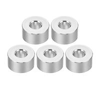 PATIKIL M6 Espaciadores de Aluminio, 5pcs Separador Redondo de Metal Espaciadores Metálicos de Aleación de Aluminio para 1/4" o M6 Tornillo Pernos, 6.2x15x8mm (ID*OD*Esp.)