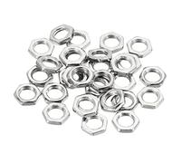 PATIKIL M7 x 1.0 Acero Hexagonales Tuercas, 30 Paquete Métrico Rosca Galvanizado Acabado Herraje Tuercas Tornillo Perno Sujetadores 2mm Altura