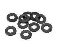 PATIKIL M8 Arandela Plana de Goma, 10Pcs Arandela Plana de Plástico Redondo Juntas Toricas Sellado Espaciador para Tubería Manguera Sujetador Perno, 8x16x2.2mm (ID*OD*Gorsor), Negro