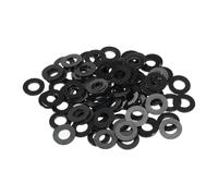 PATIKIL M8 Arandela Plana de Nylon, 100Pcs Arandela Plana de Plástico Redondo Juntas Toricas Sellado Espaciador para Tubería Manguera Sujetador Perno, 8x16x1.5mm (ID*OD*Gorsor), Negro