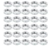 PATIKIL M8x1.0 Acero Hexagonales Tuercas, 60 Paquete Métrico Rosca Galvanizado Acabado Herraje Tuercas Tornillo Perno Sujetadores para Lámparas Maquinaria Reparación 4mm Altura